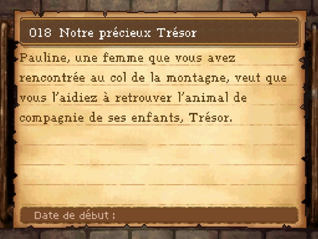 Quête : Notre précieux Trésor